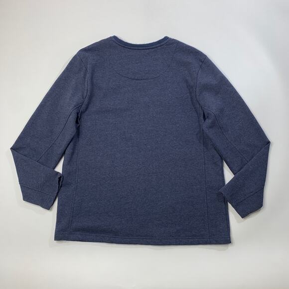 Tommy Bahama Shirt Mens L Large Navy Fleece Lined Brushed Back Lounge Sleep Tee - Picture 8 of 10